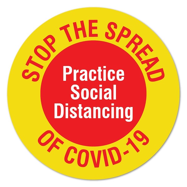 Signmission Stop The Spread Non-Slip Floor Graphic, 11in Vinyl Decal, 11" H, FD-C-11-99987 FD-C-11-99987 - main